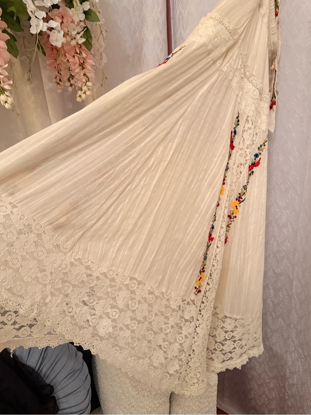 Free People Keila Midi Dress embroidery and lace halter dress - Picture 5 of 16